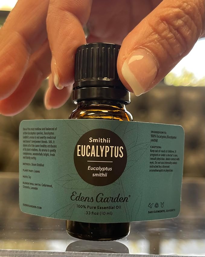 Edens Garden Eucalyptus- Smithii Essential Oil- 100% Pure Premium Grade, Undiluted, Natural, Therapeutic, Aromatherapy, The Best for Diffuser, Skin, Hair, Humidifiers 10 ml (.33 fl oz) - Bloomnest