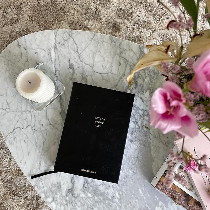 INSIDE THEN OUT Better Every Day Journal - Guided Daily Journal With 365 Pre-Dated Prompts for Self Love, Reflection, Growth, Gratitude, Discovery, Wellness, Healing, Self Help, and Mindfulness - Self Care Routine & Mental Health Gift for Women Men - Bloomnest