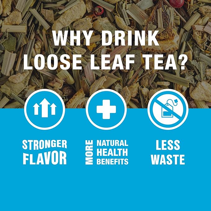 Tiesta Tea - Meyer Lemon Zest, Loose Leaf, Zesty Lemon Herbal Tea, Premium Caffeine Free Blend, Make Hot or Iced & Brews Up to 200 Cups, 16 oz Resealable Bulk Pouch - Bloomnest