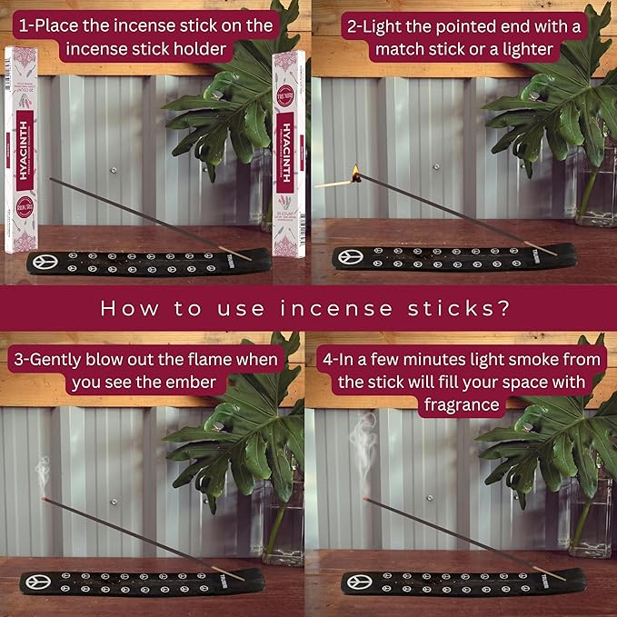 Hyacinth Incense Sticks - Total 40 Insence-Sticks - Dual Pack of 20 Insense - Inciensos - Inscents - Natural Non Toxic Ingredients - Incents - Incence - Inscense - Insents TRUMIRI