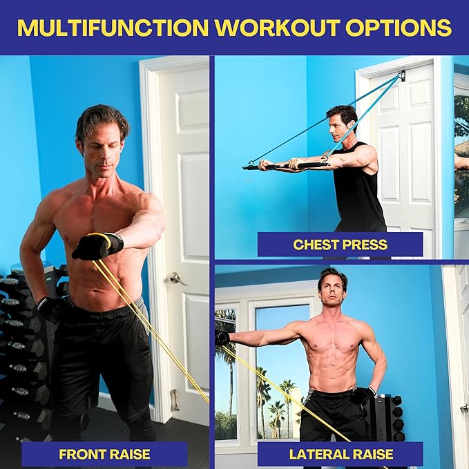 Anchor Gym Set of 4 Long Resistance Bands for Working Out - Exercise Loop Bands for Men and Women - Stretching Bands for Pull Ups, and Full Body Resistance Training - Bloomnest