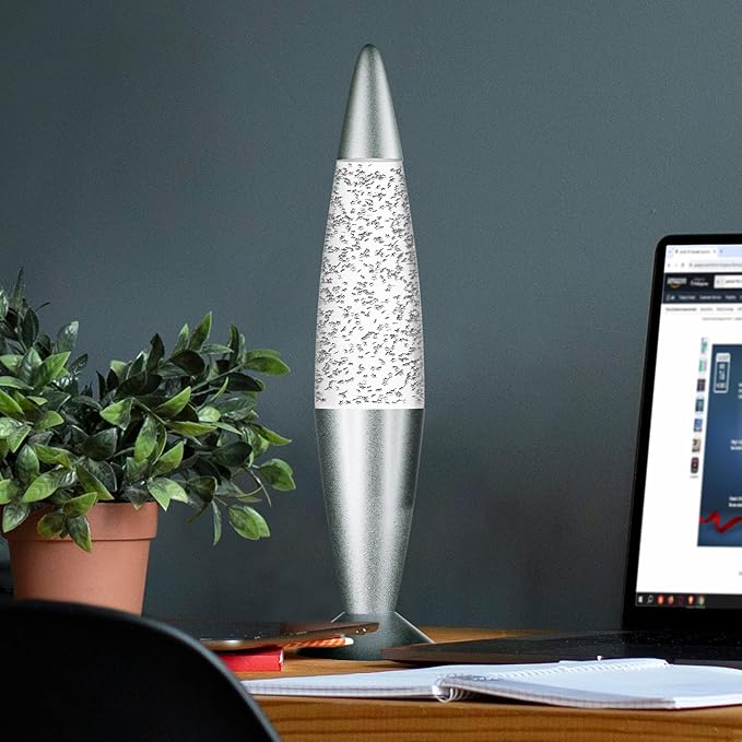 Jambo 16-Inch Silver Star Glitter Lamp I Beautiful Liquid Lamp I Entertaining for Adults and Kids I Perfect Holiday Gift - Bloomnest