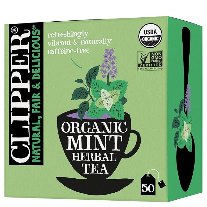 Clipper Tea Mint Herbal Teabags – Caffeine Free, USDA Organic, Great Hot or Iced – Refreshing, Natural, Fair & Delicious – 50 Tea Bags - Bloomnest