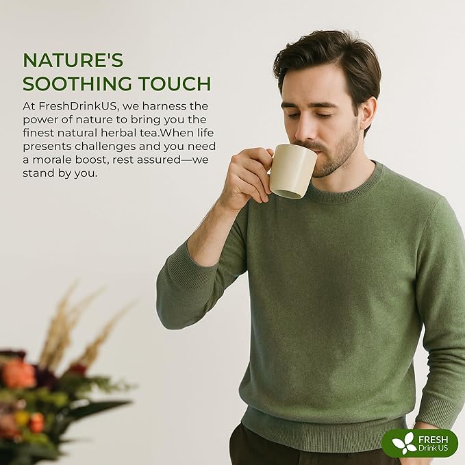 FreshDrinkUS, Premium 135 Tea Bags Men Super Detox Tea – Herbal Blend with Senna, Dandelion Root, Ginger, Peppermint & More – 100% Natural, Sugar-Free. Caffeine-Free. Gluten-Free. Vegan - Bloomnest