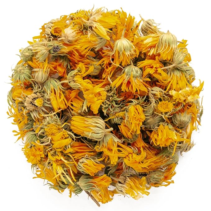MagJo Naturals, Calendula Flower (1 Pound Bag) whole dried calendula flowers and petals, Calendula officinalis, loose leaf tea, marigold flowers, loose leaf teas, cocktail bombs, Raw - Bloomnest