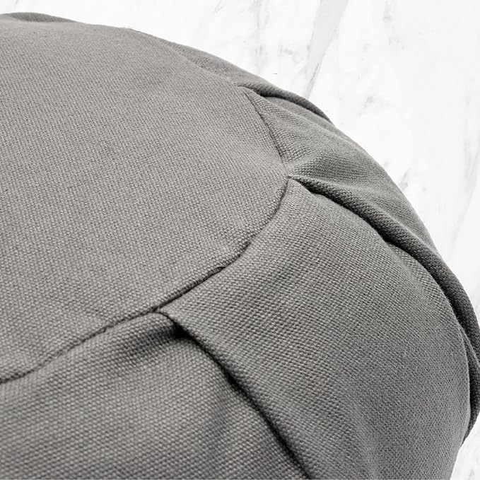 Myga Zafu Yoga Meditation Cushion with Washable Cover - Floor Cushion Pillow with Natural Buckwheat Filling - Soft Round Cotton Design for Meditating or Pranayama Exercises - Bloomnest
