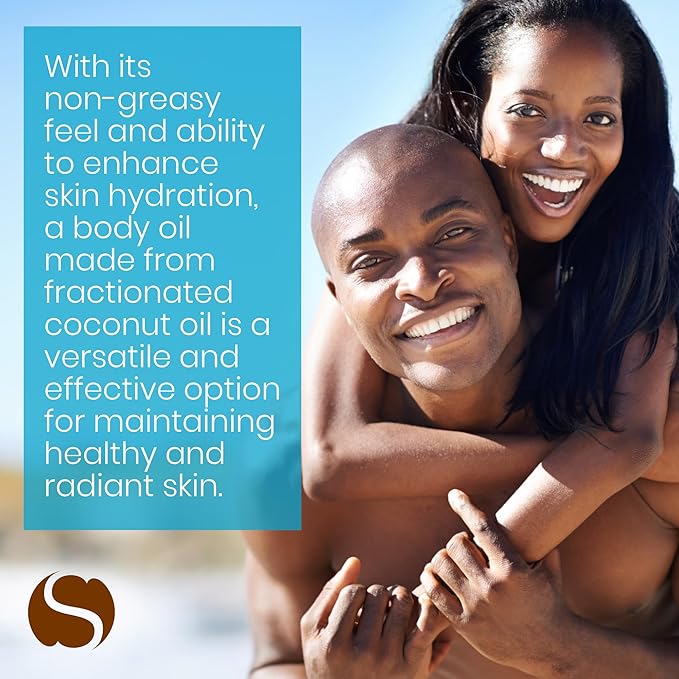 Skinsations - Unscented Body Oil - Fragrance Free - 100% Fractionated COCONUT Oil - After Shower Body Oil for Women and Men, Body Moisturizer, Bath Oil, Hydrating Body Massage Oil