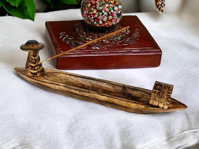S.B ARTS Incense Holder for Sticks, Insence Stick Holder Ash Catcher for Table Decorations and Gifting - Wooden Incense Tray for Sticks - Home Decor Gifts (11" x 2.15" x 1") - Bloomnest