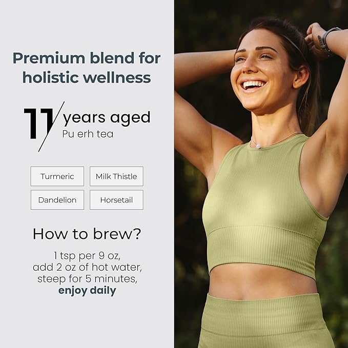 Michelle Peiret Liver Detox Tea, Milk Thistle Liver Detox, All Natural Ingredients Dandelion Tea, Cleanses & Promotes Overall Wellness - 15 Servings - Bloomnest