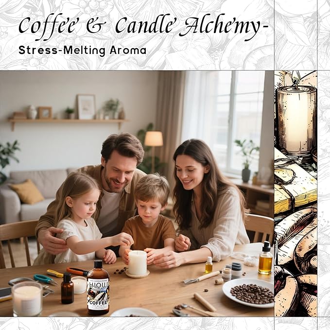 HIQILI Coffee Fragrance Oil for Scent Diffuser & Humidifier, Perfect for Candle, Soap, Perfume Making, New Car & Home - 5.07 Fl Oz HIQILI