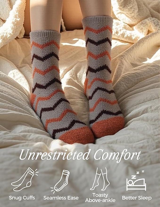 TEHOOK Warm & Cozy Valentines Gifts for Women, Fluffy Fuzzy Plush Sleeping Slipper Socks - Soft Warm Fabric - Bloomnest