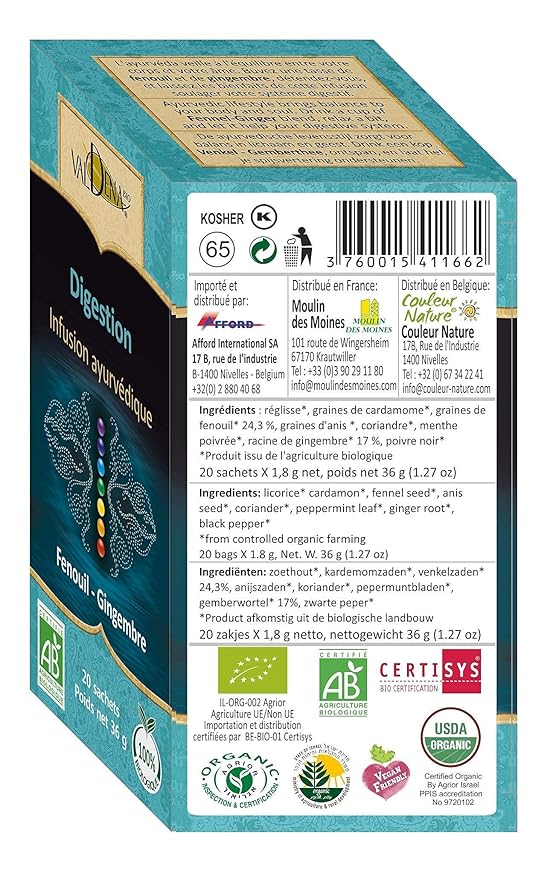 VALDENA BIO Ayurvedic Herbal Tea (Fennel - Ginger Tea) - Bloomnest