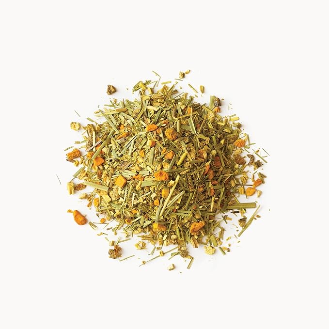 Rishi Tea Turmeric Ginger Herbal Tea - Organic Loose Leaf, Caffeine Free Ayurvedic Digestive Blend with Spicy Ginger & Citrus - 4 Ounces, 14+ Servings - Bloomnest