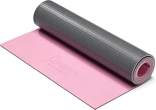 Sunny Health & Fitness Non-Slip Yoga Mat – Durable, Anti-Tear, Lightweight, Cushioned Support for Yoga, Pilates, Stretching Exercises, Meditation and Floor Workouts | Multiple Sizes & Colors - Bloomnest