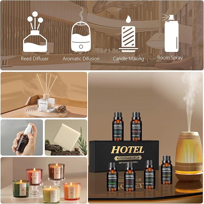 Hotel Collection Luxury Scent for Diffuser Oils Set Inspired by The My Way 、Westin White Tea、Ritz Carlton Hotel Scent - Bloomnest