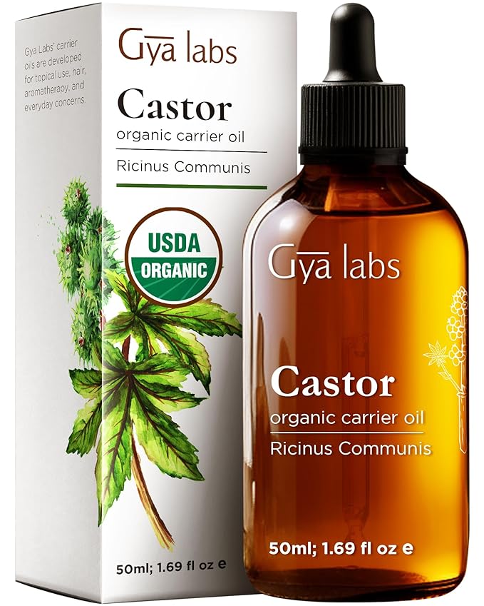 Gya Labs Castor Carrier Oil - 1.7 Fl Oz - for Hair, Skin, Face, Scalp & Body Massage - Bloomnest