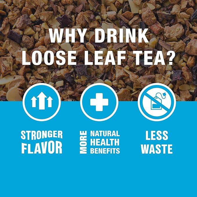 Tiesta Tea - Nutty Almond Cream, Premium Loose Leaf, Cinnamon Almond Herbal Tea Blend, Non-Caffeinated, Make Hot or Iced & Brews Up to 50 Cups, 6.2 Ounce Refillable Tin - Bloomnest