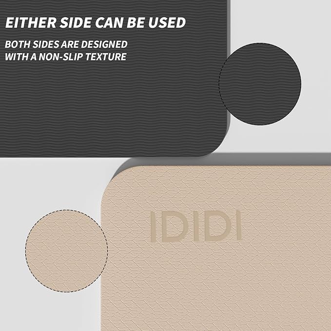 Large Yoga Mat (6'x 4') - Extra Long and Wide 72 x 48 inches, Non-Slip POE Fitness Mat, Eco-Friendly, Thick Wide Exercise Mat for Home Workouts,Ideal for Yoga and Pilates.