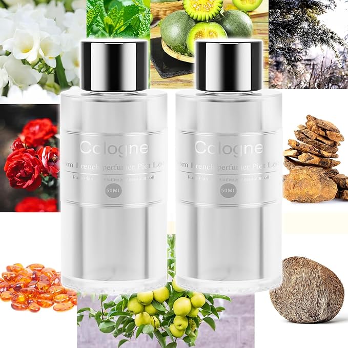 Amor Lyris 2 Packs Essential Oil Refill for Smart Car Air Freshener, 3.5OZ Car Diffuser Refill, Aromatherapy Perfume Refill Can be Used for 4-8 Months, Made with Natural Plant Extracts, COLOGNE NEW - Bloomnest