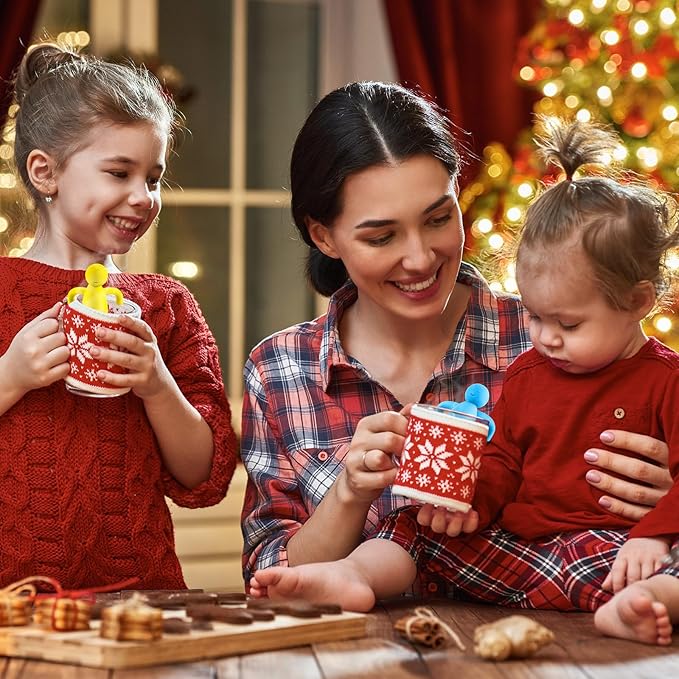 Hicarer 4 Pieces Tea Infuser for Loose Tea Cute Fine Mesh Tea Strainer Stainless Steel Tea Filter Ball Tea Diffuser Steeper for Teacups Teapots (Gray,Blue,Rose Red,Yellow)