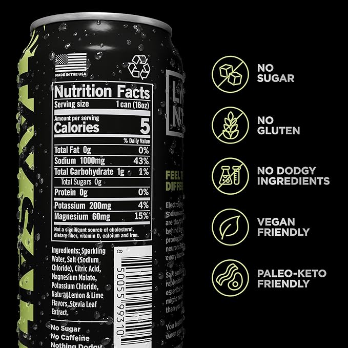 LMNT Sparkling Electrolyte Drink - Citrus Salt | 12-Count - Bloomnest