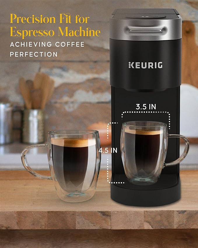 Kitchables Double Walled Glass Coffee Mugs Set of 2, 12oz - Insulated Glass Coffee Mugs for Cappuccino, Latte, Tea, Espresso - Latte Cup - Tazas Para Cafe - Bloomnest