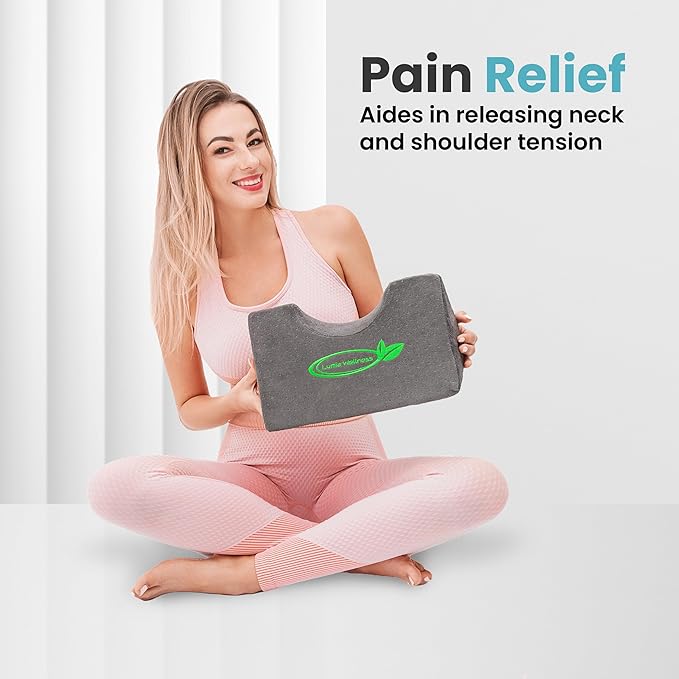 Lumia Wellness Cervical Wedge Pillow - Tension Muscle Relief & Relaxer, Contoured Support for Neck & Shoulder - Bloomnest
