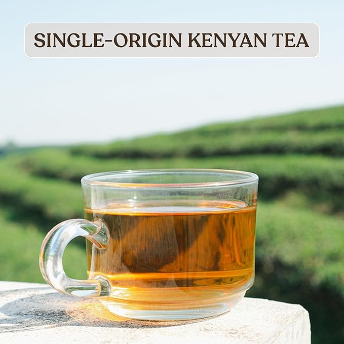 Akina Single-Origin Cardamom Black Tea Bags | 100% Naturally Flavored Tea, Kenyan Origin, Gourmet, beverage, Support Digestive Health and Heart Health (25 String & Tag Bags, 50g) - Bloomnest