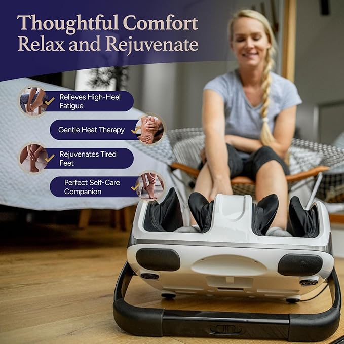 Cloud Massage Shiatsu Foot Massager with Heat – Deep Kneading for Pain Relief – Perfect for Father’s Day, Circulation & Relaxation – Ideal for Plantar Fasciitis, Neuropathy & Arthritis - Bloomnest