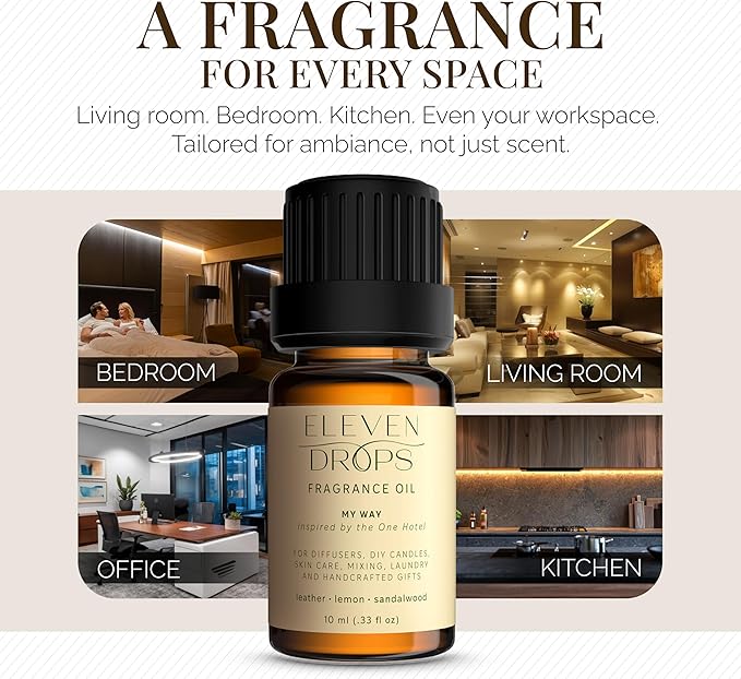 My Way Diffuser Oil - Premium Fragrance Oil Inspired By The 1 Hotel - Invigorating My Way Scent for Cold Air Diffusers, Home, Office, DIY Candles, Mixing, Long-Lasting, Pet Friendly, 10ml - Bloomnest
