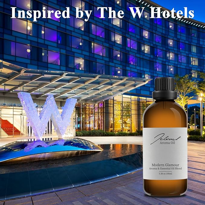 JCLOUD Modern Glamour Essential Oil - Inspired by W Hotel Scent - Pure Aromatherapy Diffuser Oil with Rose and Cedarwood, Home Luxury & Hotel Scents - 100mL JCLOUD