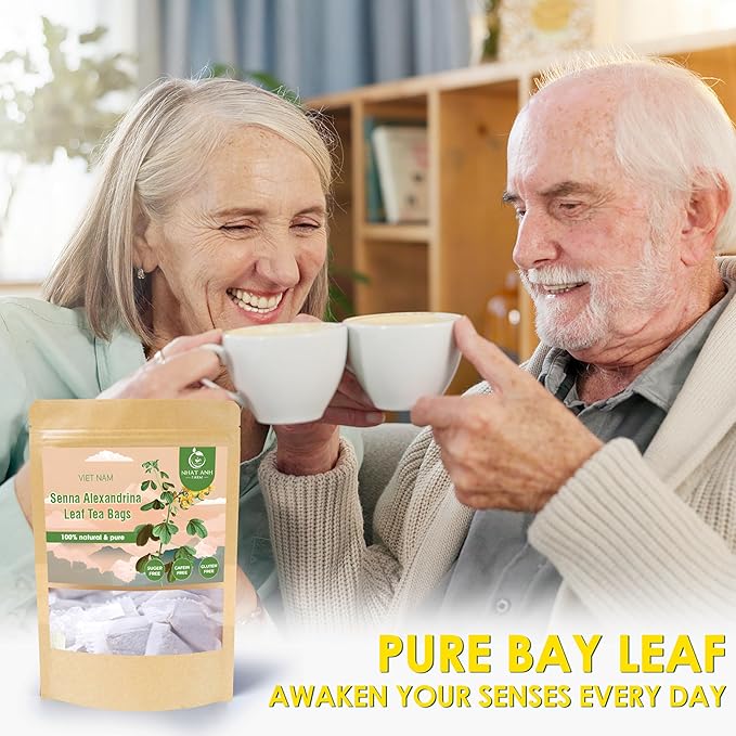 NHAT ANH FARM - Premium Senna Leaf Tea Bags, 40 Senna Leaf Tea Bags, 100% Natural Dried Senna Leaf, Naturally Sweet Herbal Tea, Sugar-Free, Caffeine-Free, No Additives. - Bloomnest