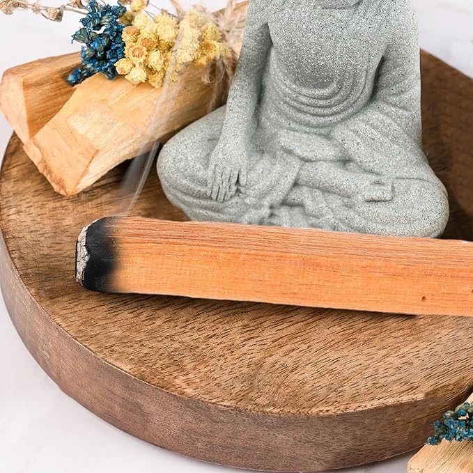 Sandalwood Sticks Incense Wood Smudge Sandal Powder-Bag Incense Sandalwood Wood Fragrant Palo Santo Stick Burning Strips for Fragrance Home Relaxation and Meditation Abaodam