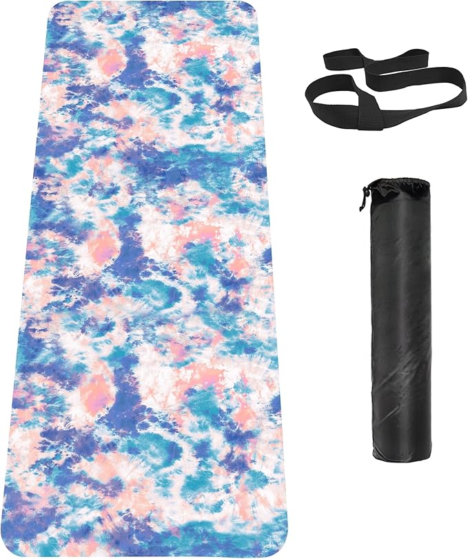 Non Slip Yoga Mat TPE Workout Mat for Men Women, Thick Workout Mat with Carrying Strap, Fitness Mats for Exercise, Yoga, Fitness, Pilates, Floor Workouts (72" x 24" x 6mm) - Bloomnest