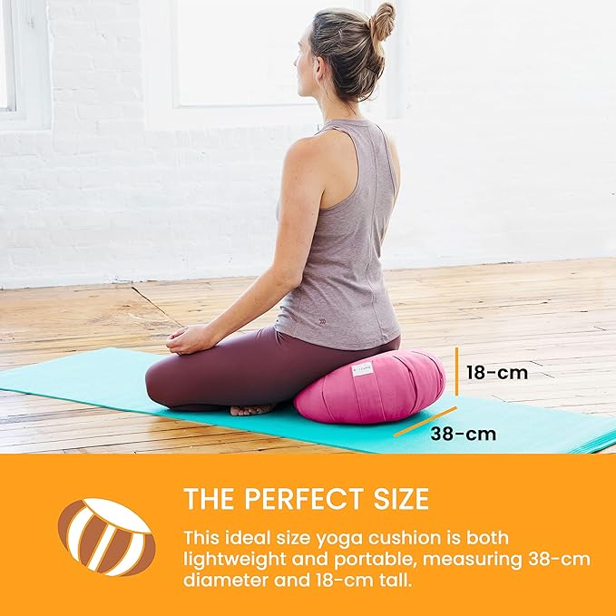 Meditation Cushion Sol Living Yoga Floor Pillow 100% Cotton Floor Cushion Removable Cover Firm Comfort Yoga Floor Cushion Seating for Adults Machine Washable Zafu Meditation Pillow Pouf Bolster Pillow