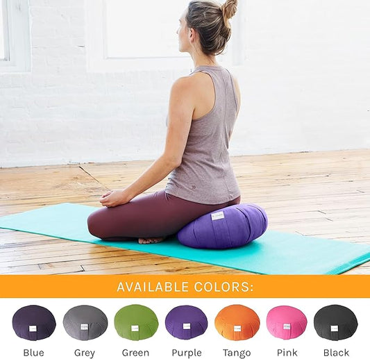 Meditation Cushion Sol Living Yoga Floor Pillow 100% Cotton Floor Cushion Removable Cover Firm Comfort Yoga Floor Cushion Seating for Adults Machine Washable Zafu Meditation Pillow Pouf Bolster Pillow