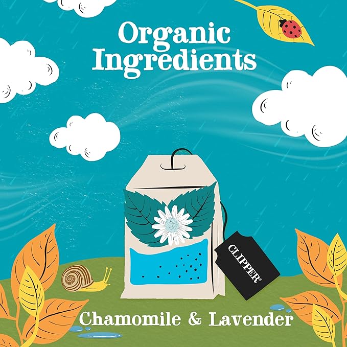 Clipper Tea Snore and Peace Chamomile & Lavender Herbal Tea – Caffeine Free, USDA Organic, Great Hot or Iced – Comfortingly Floral, Natural, Fair & Delicious – 50 Tea Bags - Bloomnest