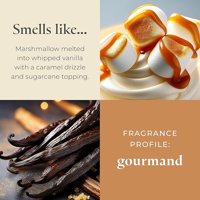 PartyLite Marshmallow Vanilla Scented with Caramel & Sugarcane Notes, 13.2oz 3-Wick Jar Candle, 45 Hour Burn Time, Luxurious Fragrance, Ideal for Gifting - Bloomnest