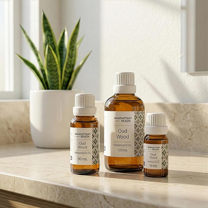 Manhattan Beach – Oud Wood, Diffuser Oil Inspired by Luxury Perfume - Fragrance Oil for Ultrasonic and Waterless Diffusers and Crafting - 30 mL, 1 fl oz Glass Bottle ManhattanBeach