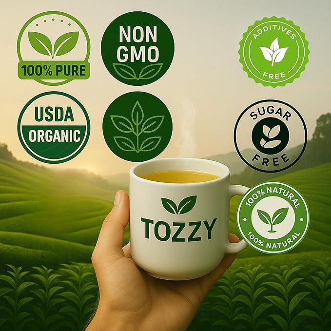 Tozzy Organic Spearmint Tea – 100 Count, Plant-Based Pyramid Tea Bags - Bloomnest