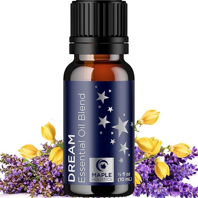 Sleep Essential Oil Blend for Diffuser - Dream Essential Oils for Diffusers Aromatherapy and Relaxation with Clary Sage Ylang-Ylang Roman Chamomile and Lavender for Sleep Time Support (10mL) - Bloomnest