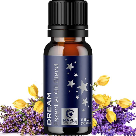 Sleep Essential Oil Blend for Diffuser - Dream Essential Oils for Diffusers Aromatherapy and Relaxation with Clary Sage Ylang-Ylang Roman Chamomile and Lavender for Sleep Time Support (10mL) - Bloomnest
