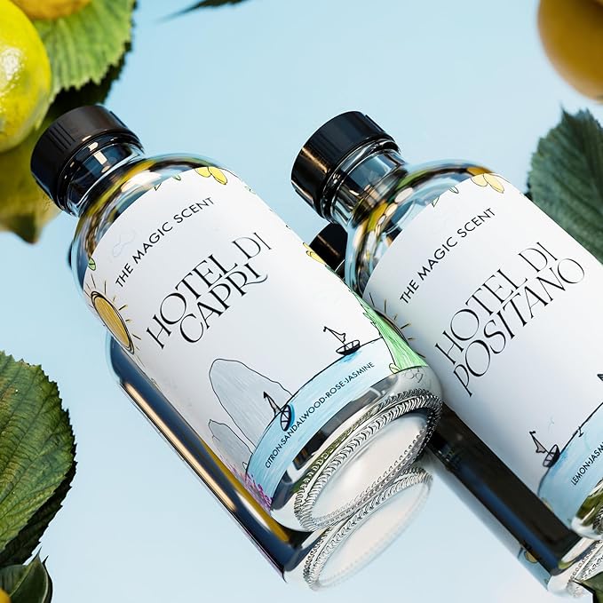 The Magic Scent Hotel Di Capri Hotel Scent Diffuser Oil - Cold-Air & Ultrasonic Fragrance Oil for Diffuser Inspired by Capri, Italy - Essential Oils for Diffusers Aromatherapy - 4 fl oz, 120 mL - Bloomnest