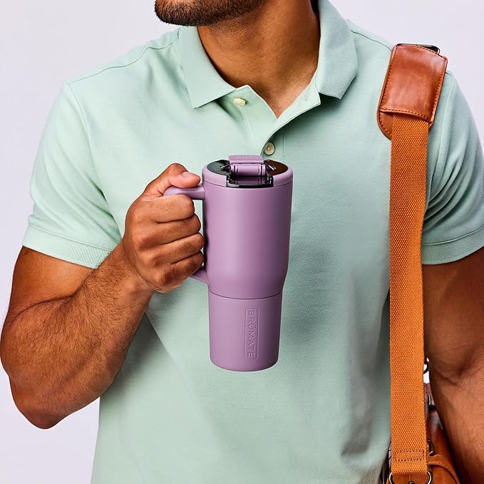 BrüMate Müv - 25oz 100% Leak Proof Insulated Coffee Mug with Handle & Lid - Stainless Steel Coffee Travel Mug - Double Walled Coffee Cup (Onyx Leopard) - Bloomnest