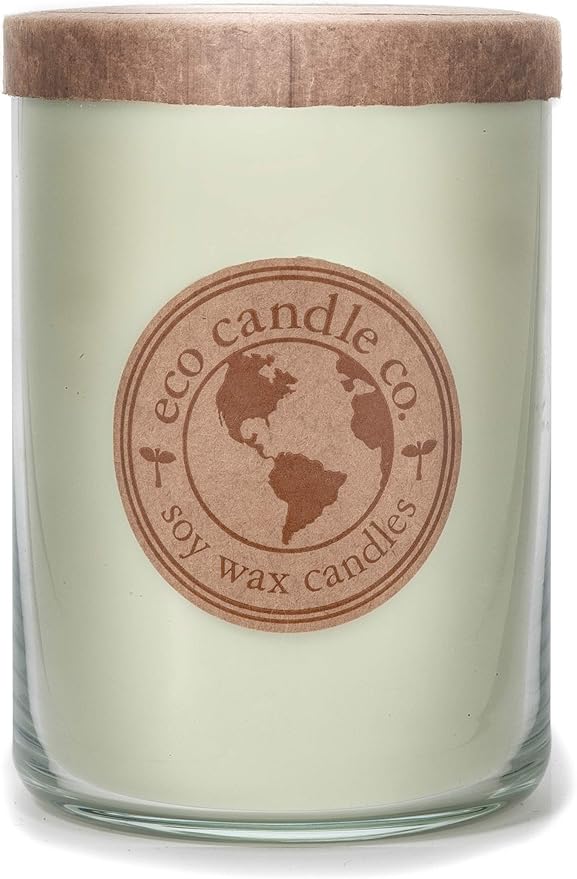 ECO CANDLE CO. Recycled Candle, Herb Garden, 26 oz. - Scents of Tarragon, Bergamot, Grapefruit, & Jasmine - 100% Soy Wax, No Lead, Kraft Paper Label & Lid, Hand Poured, Midwest Grown Soybeans - Bloomnest
