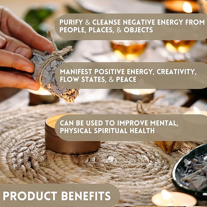 Ancient VEDA Organic Smudge Kit – Yerba Santa, Palo Santo, Sweetgrass Braid, Feather & Smudge Guide | Home Cleansing Kit for Meditation, Yoga, Energy Healing & Gift (Starter Kit, Yerba Santa Sage) AncientVeda
