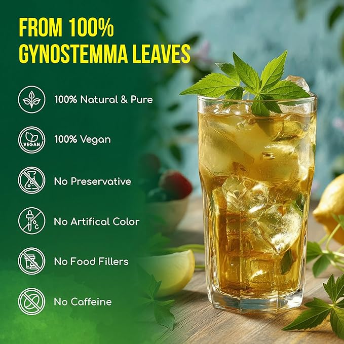 FreshDrinkUS, Premium Gynostemma Tea Bags (Jiaogulan) | 135 Count | Naturally Smooth & Earthy Caffeine-Free Herbal Tea – Plant-Based Tea Bags for Daily Enjoyment. Caffeine Free, Sugar Free. Vegan - Bloomnest