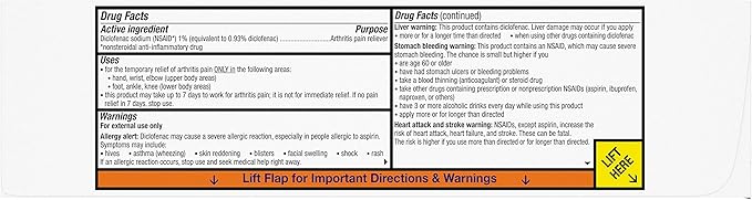 Voltaren Arthritis Pain Gel for Powerful Topical Arthritis Pain Relief with Diclofenac - NEW Easy Open Cap - 100 g Tube And 20 g Travel Size Tube - Bloomnest