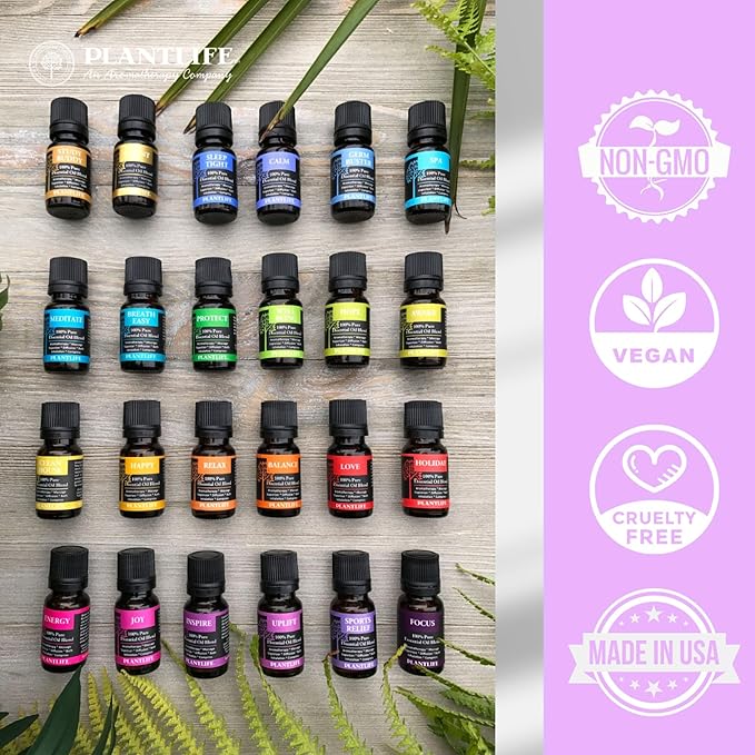 Plantlife Germ Buster Aromatherapy Essential Oil Blend - Straight from The Plant 100% Pure Therapeutic Grade - No Additives or Fillers - Made in California 10 ml - Bloomnest