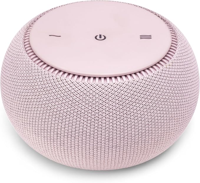 SNOOZ Pro - Smart White Noise Machine & Travel Case - Real Fan Inside, Non-Looping White Noise, Adjustable Tone & Volume - App-Based Remote Control & Sleep Timer - Blush